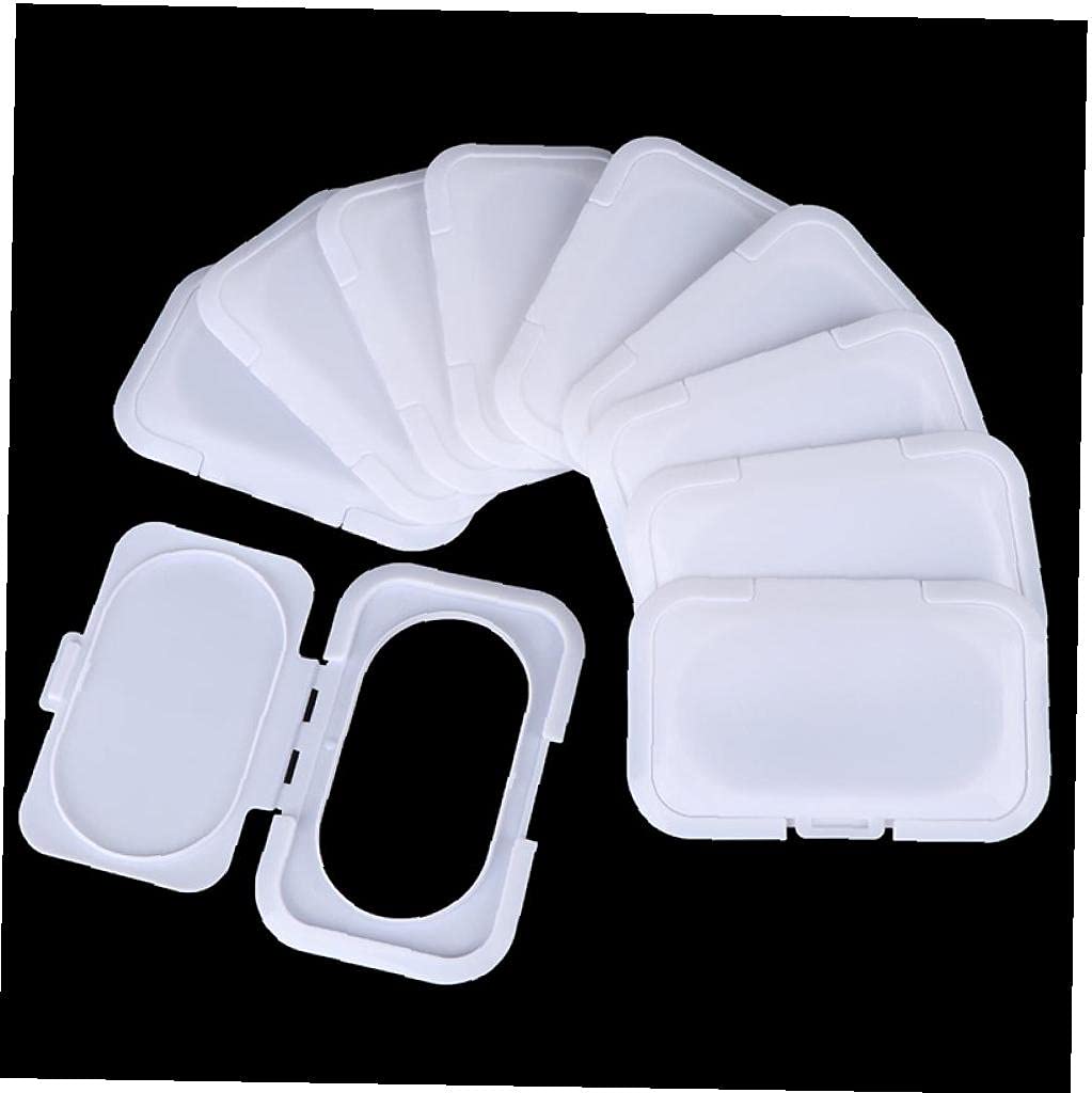 Tossper 10Pcs Wet Wipes Lid Reusable Wipes Cover Portable Child Wet Tissues Box Lid Dustproof Wipes Dispenser Protector