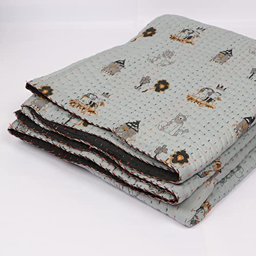 Kantha Quilts bébé INDACORIFY couverture haut de gamme coton - 4