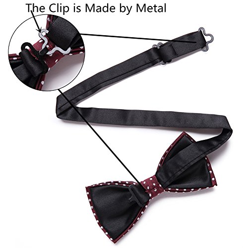 Image of AUSKY 8 PACKS Elegant Adjustable Pre-tied Bow Ties for Men Boys (1&4&5&6&8 Pack for option)