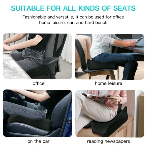 Benazcap Memory Seat Cushion For Office Chair Pressure Relief Sciatica & Tailbone Pain Relief Memory Foam Firm Coccyx Pad For Long Sitting, For Office Chair, Gaming Chair And Car Seat #TOP4