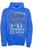 Camp David Hoody Kapuzenpullover Sweatshirt Pulli Herren Baumwolle, Farbe:blau, Herrengrößen:XL