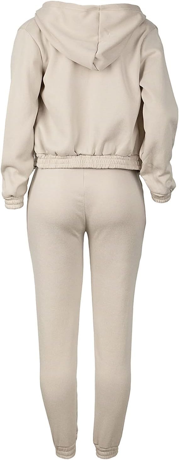 Ensemble Pantalons de survêtement et Sweat pour Femmes, Ensemble de Costumes de Sport décontractés survêtement à Capuche survêtement de Jogging 3 pièces