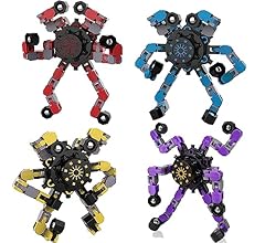 Hapitoys Transformable Fidget Spinners for Kids and Adults Stress Relief Sensory Toys for Boys and Girls Fingertip Gyros fo…