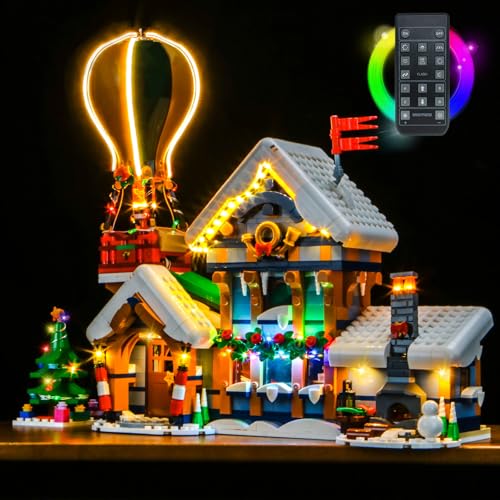 LocoLee Light Compatible with Lego Santa's Post Office 10339, Lighting Set Accessories Compatible with Lego 10339, No Models Only Light (RC Version)
