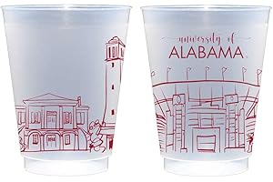 University of Alabama 'College Skyline' 16oz Frosted Roadie Cup - Party Cup (Alabama Merchandise)