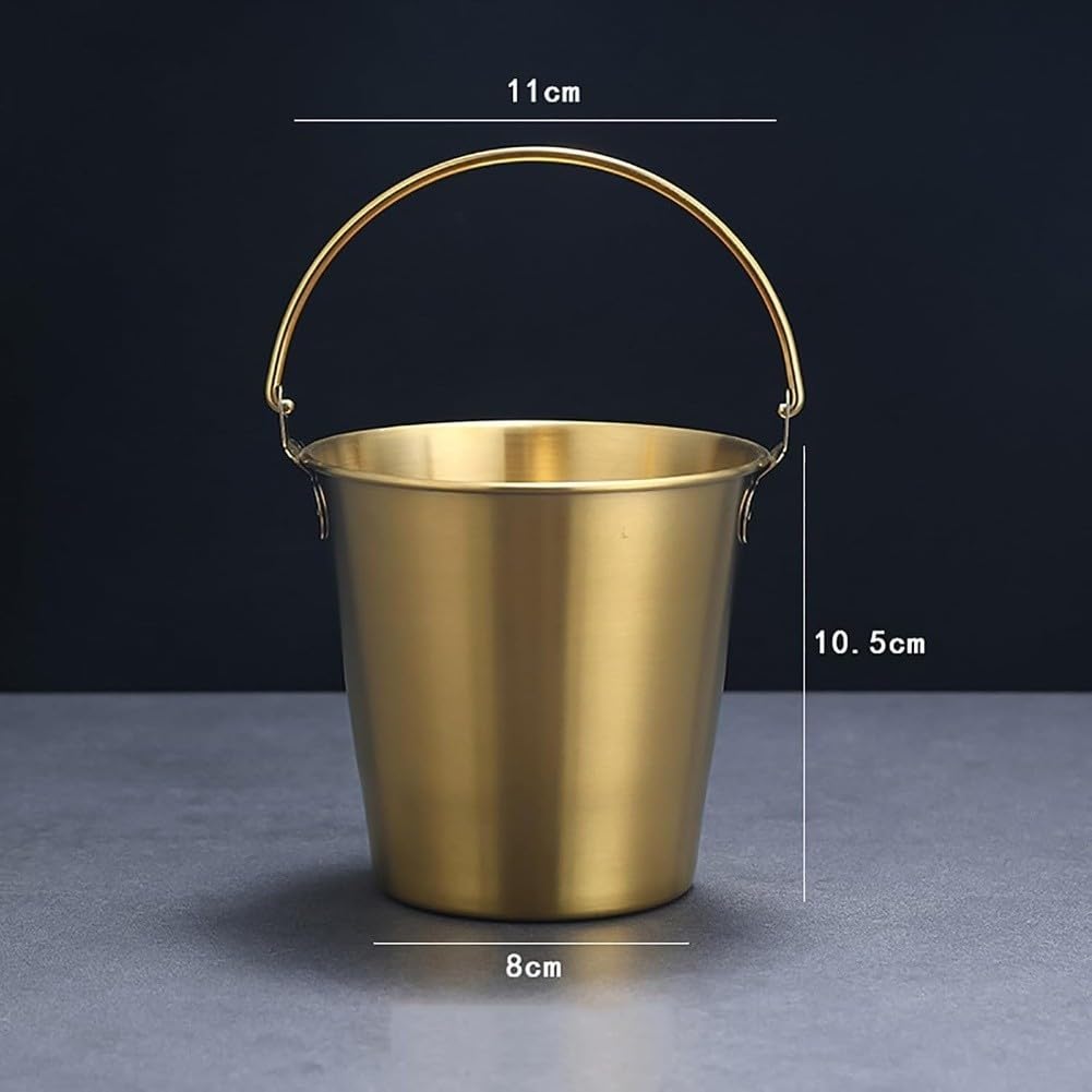 Secchiello per il ghiaccio in acciaio inox dorato da 1,3 l