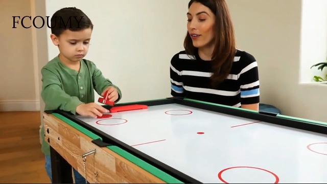 hj Table Multi Jeux 5 en 1 Pliante-Billard/Babyfoot/Hockey/Tennis de