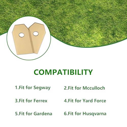 ZGHKL Cuchillas Cortacesped Robot Repuesto Titanio Cuchilla Compatibles con Husqvarna Automower Gardena Yard Force McCulloch Robots Cortacésped Cuchillas Recambio Juego de Tornillos 30Piezas - imagen 5