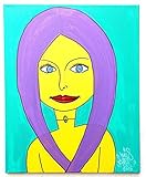 Chris Riggs art gallery original portrait 20 x 16 woman contemporary nyc