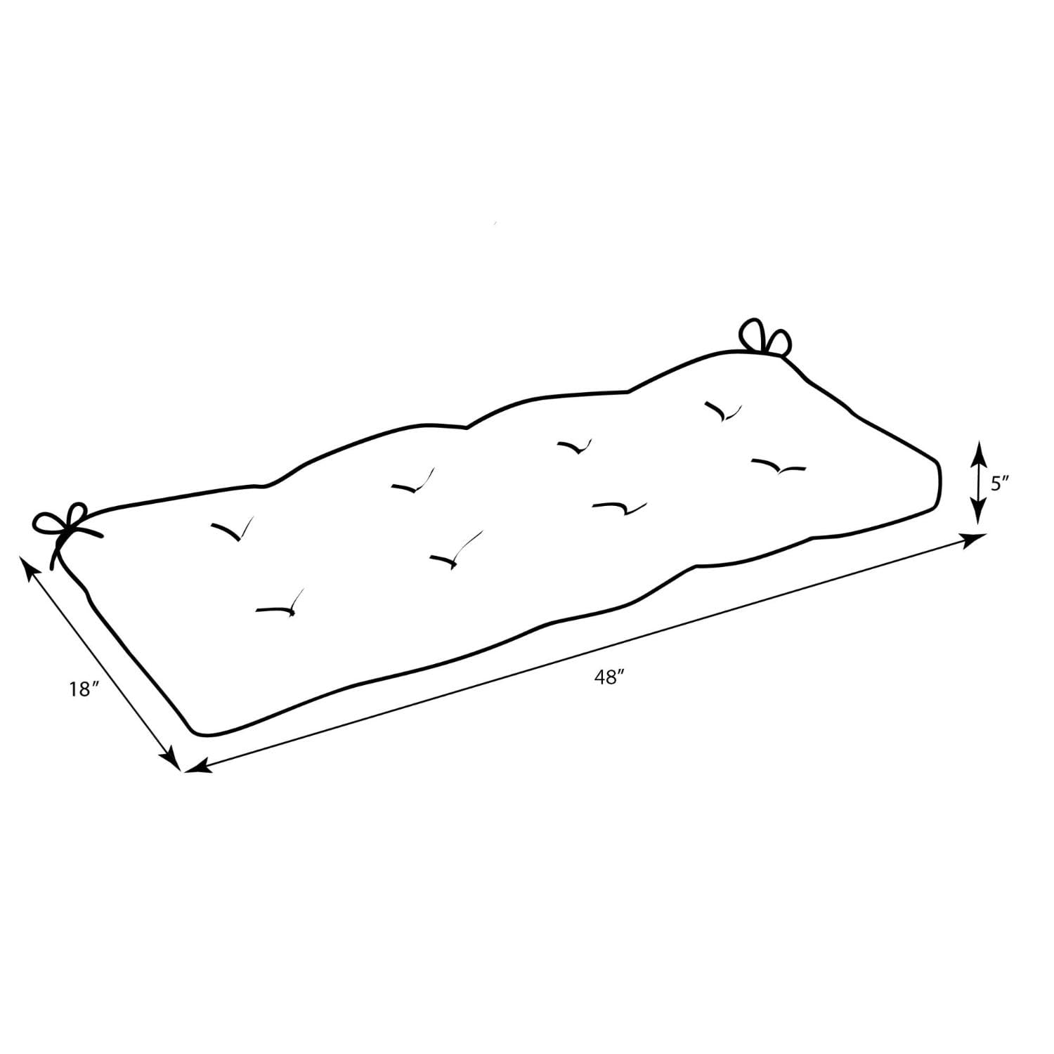 Pillow Perfect Outdoor/Indoor Tamara Paisley Quartz pikowana poduszka na ławkę/huśtawkę, 1 szt. (1 sztuka), niebieska