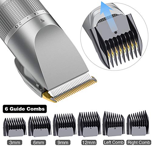 GOOLEEN Hair Clippers for Men Cordless Hair Trimmer Beard Trimmer IPX7 Waterproof USB Rechargeable Hair Cutting Kit with Hairdressing Cape LED Display - Thumbnail 7
