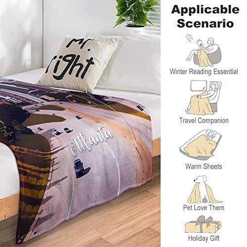 Couverture flanelle douce chaude Atlanta jeté de canapé lit 152x203cm - 7