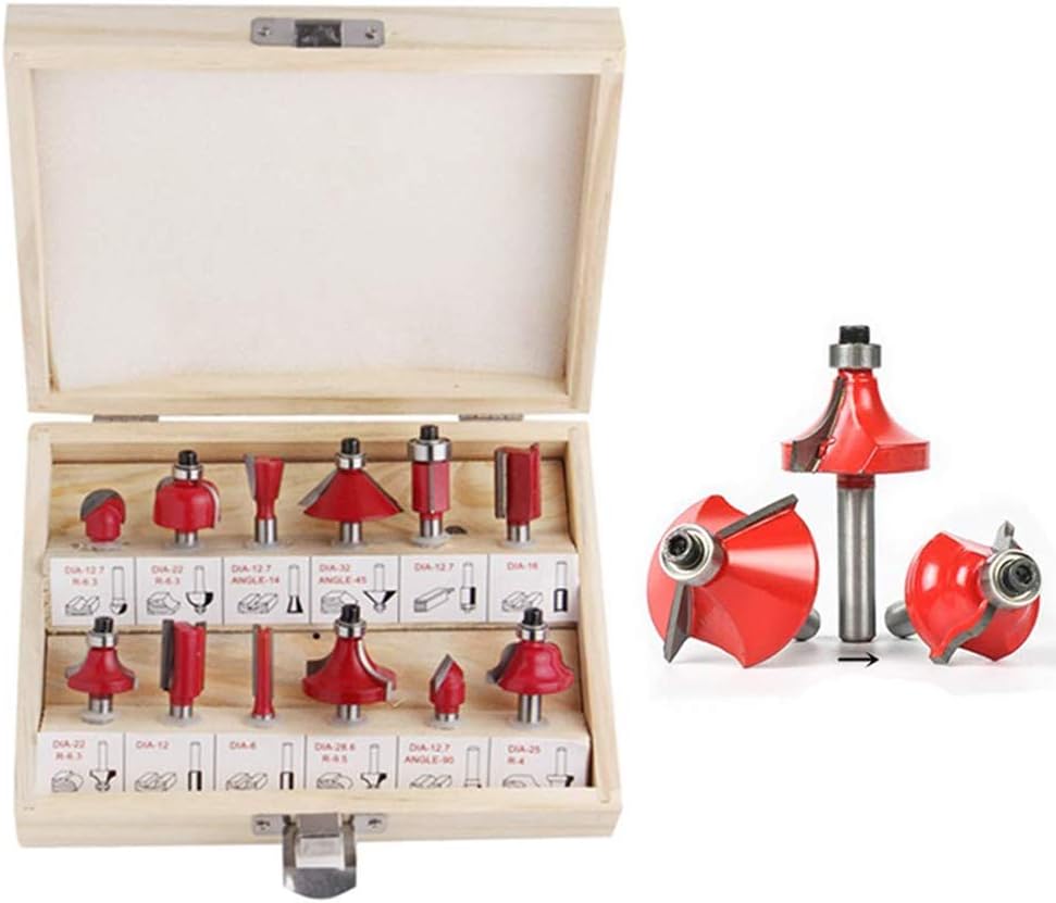 NICO SEE WONDER Milling Cutter Router Bit Set 8mm Cutters Tool for Floor Handmade - 12 Pieces