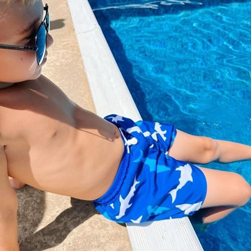 BIG ELEPHANT 2 Packs Boys Swim Trunks with Compression Liner, UPF 50+ Kids Bathing Suit, Quick Dry Swimming Shorts4