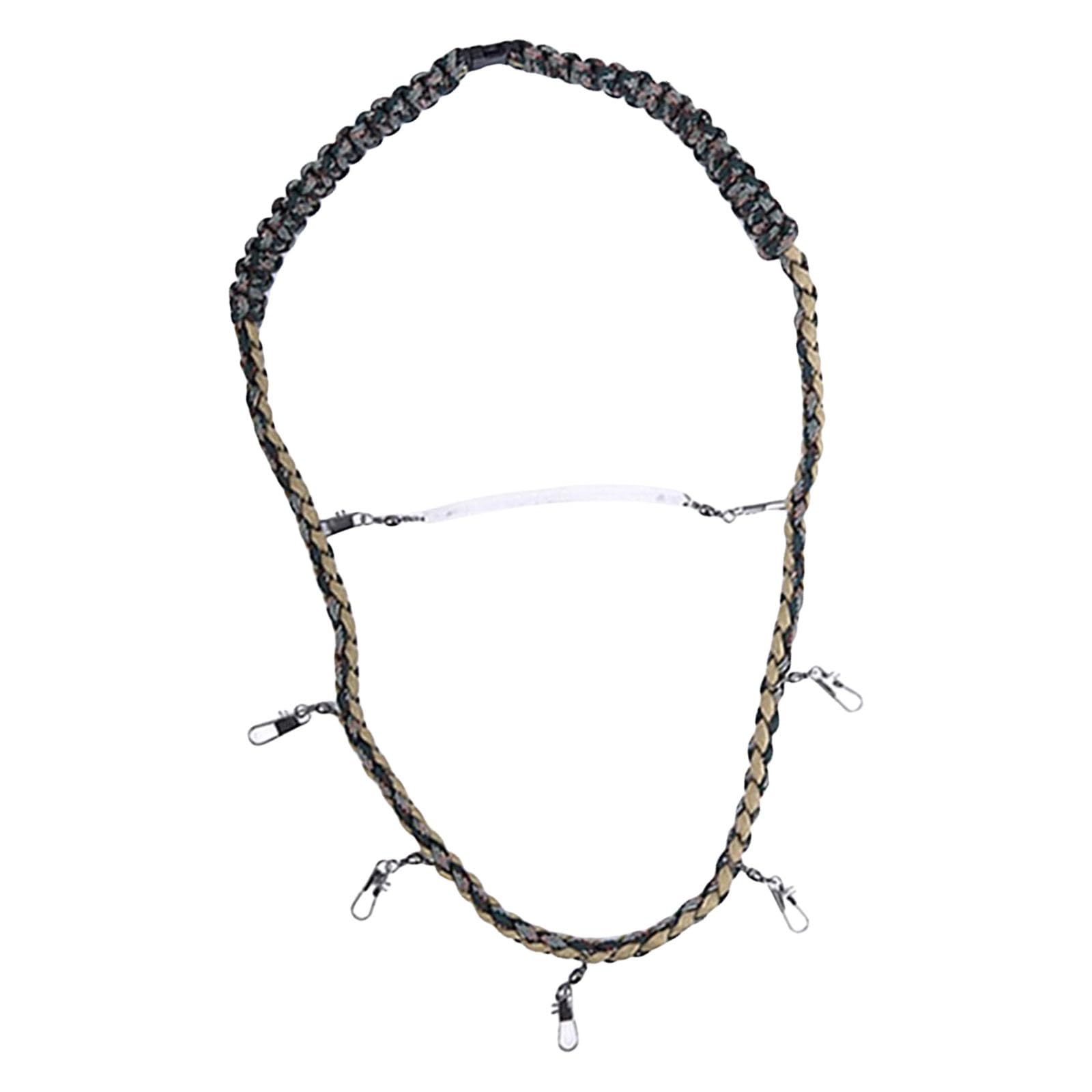Buxuaaaa Multifunctional Fly Fishing Lanyard Necklace Nylon Braided Fast Release Fishing Tool Lanyard with Clip Gear Heavy Duty Braided Necklace