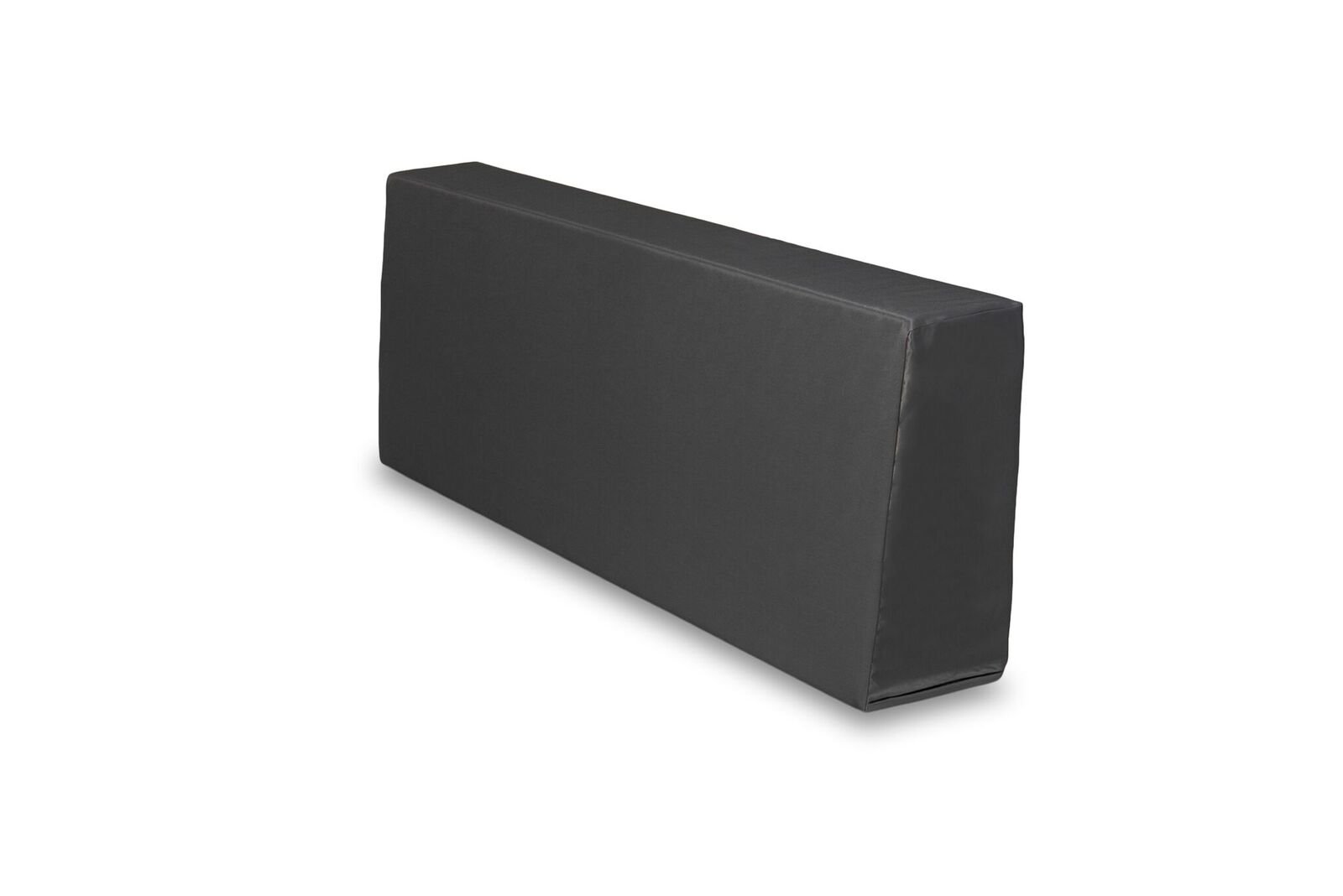 TexDeko Rückenkissen 120x43x20/15cm für Palettenkissen In- & Outdoor wasserabweisend Bezug mit Reißverschluss waschbar (Anthrazit)