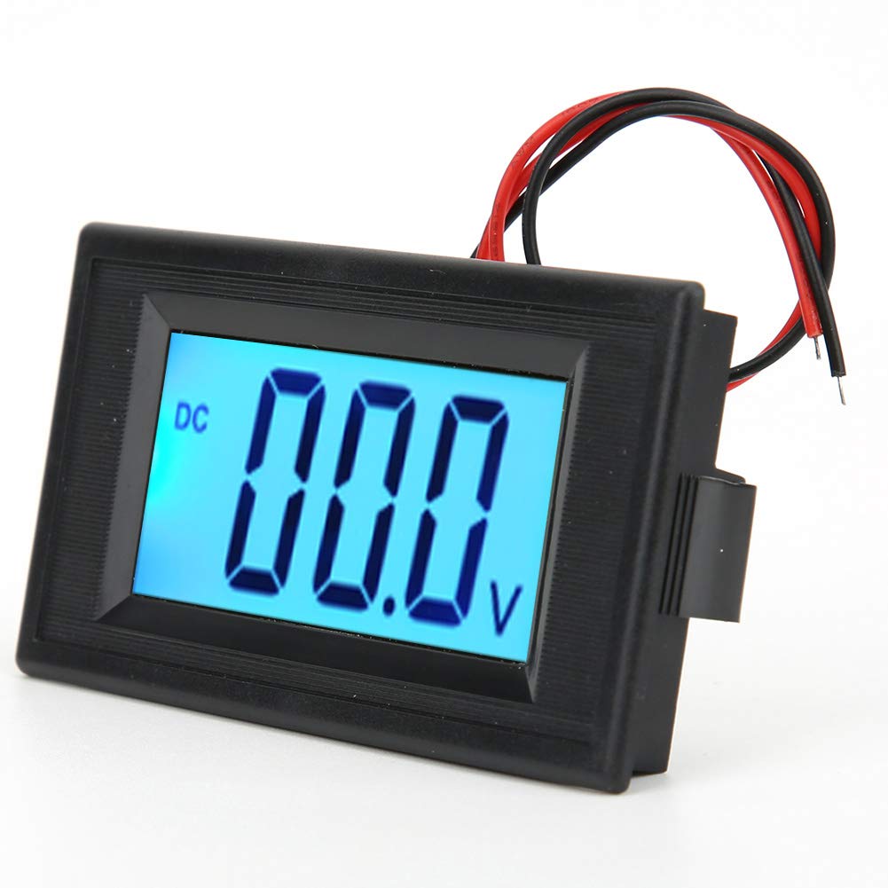 YB5135D LCD Digital DC Voltage Meter 4-120V TwoWire Voltmeter with Cover (Half Seal DC3.5V-30V)