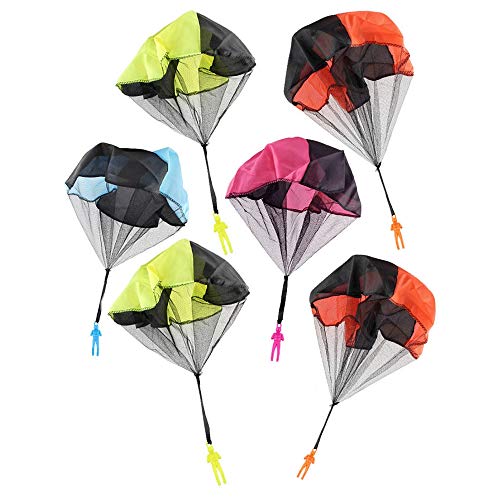 JZK 6X Paracaidista Juguete Mano lanzar Soldado paracaídas Cometas para niños Fiesta...