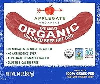 Algopix Similar Product 1 - Applegate Organic Beef Hot Dog Uncured