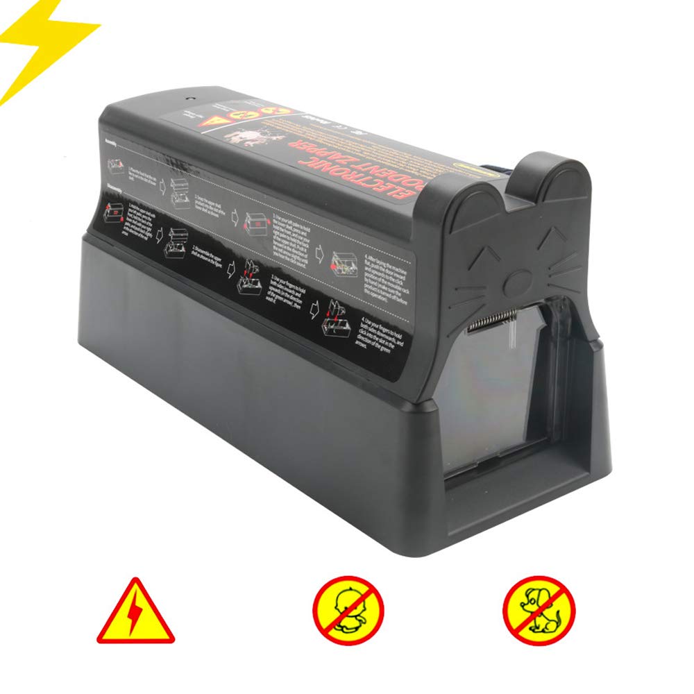 Zmodernizowana elektroniczna pułapka na szczury, elektryczna pułapka na szczury, z drzwiami zapobiegającymi ucieczce, zamknięta, łatwa w użyciu, elektryczna pułapka na myszy