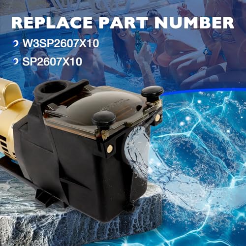 W3SP2607X10 Pool Pump 115/230 V, 1 HP Single Speed Pool Pump, High Speed by ATRACYPART - Image 4