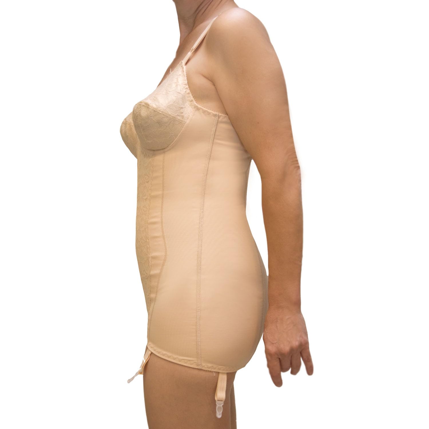 Body modellante contenitivo donna Body Snellente Busto Shapewear Corsetto con reggicalze Bustino Shaper Made in Italy