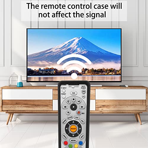 Chunghop Protective Silicone Remote Case Compatible With Directv Rc64 Rc65 Rc66Rx Rc66 Remote Control, Anti-Slip, Shockproof, Washable, Skin-Friendly Remote Cover With Lanyard (Black) #TOP5