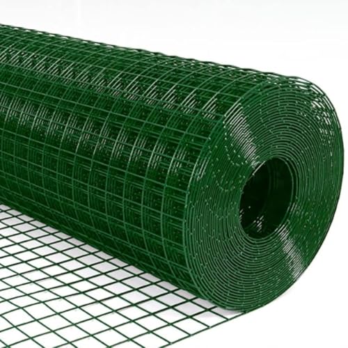 Recinzione da giardino in metallo antiruggine per la protezione dei semi, 6 cm, rete metallica in filo di acciaio, recinzione per pollame 1 x 30 m barriera da giardino