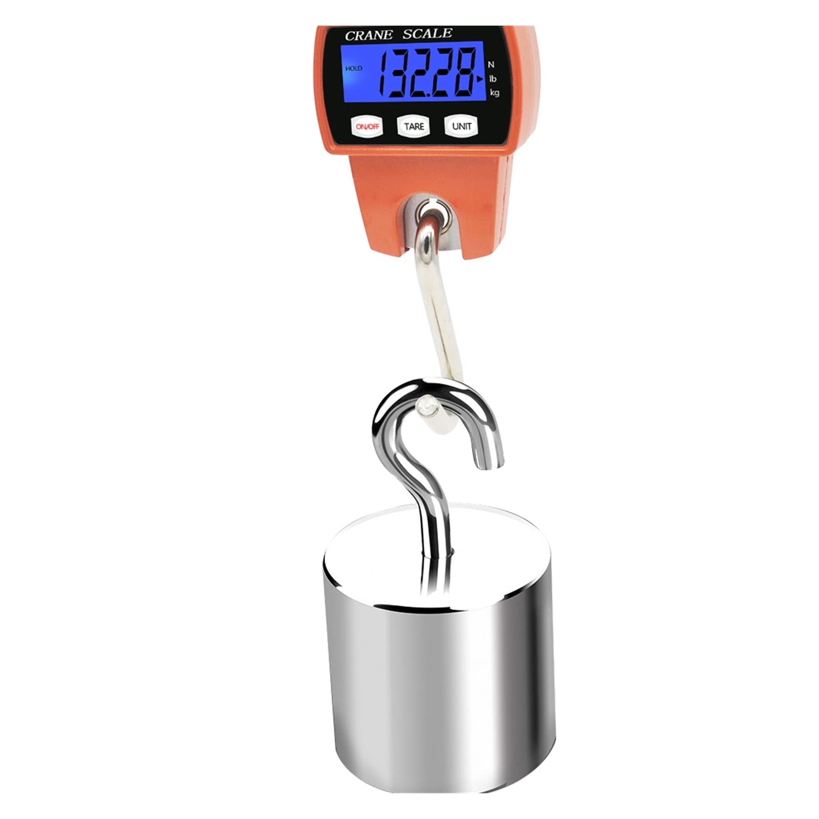 Bilancia for bagagli 300 kg Valigia portatile elettronica digitale da viaggio Pesa for bagagli Peso bilancia appeso con retroilluminazione(Oranje)