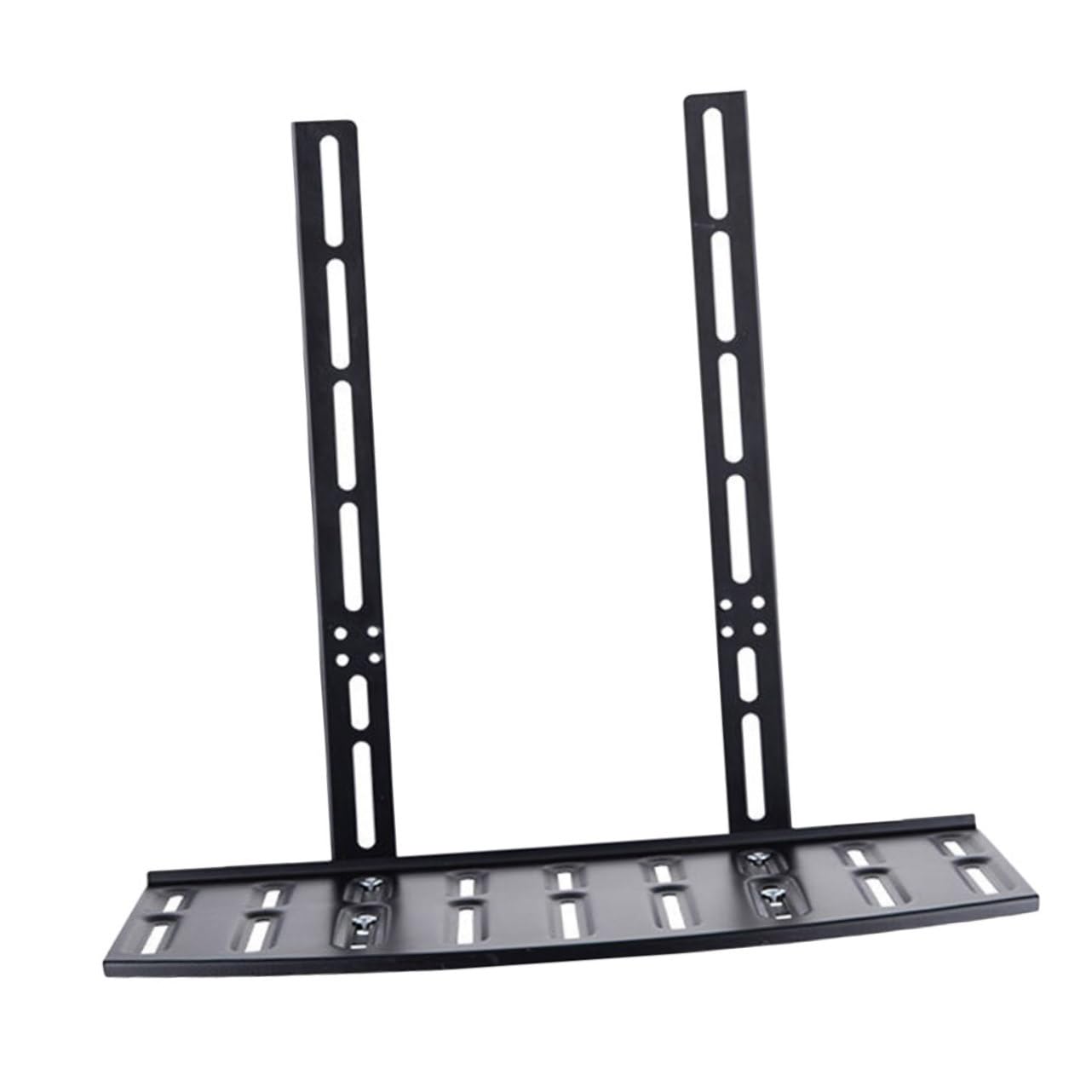 Support routeur mural acier noir et étagère supérieure de téléviseur avec range-câble