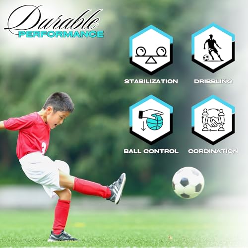 Football Training Mat Set with Agility Ladder, Cones & Socks – Anti-Slip Silent Absorption Football Control Mat for Indoor/Outdoor Drills – Speed & Agility Trainer for Kids and Youth - Image 4