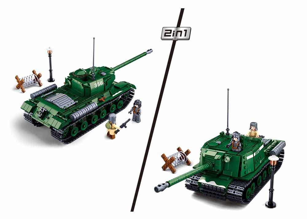 Sluban Blocs de Serrage WWII - Char Lourd (kit 2 en 1) (845 pièces)