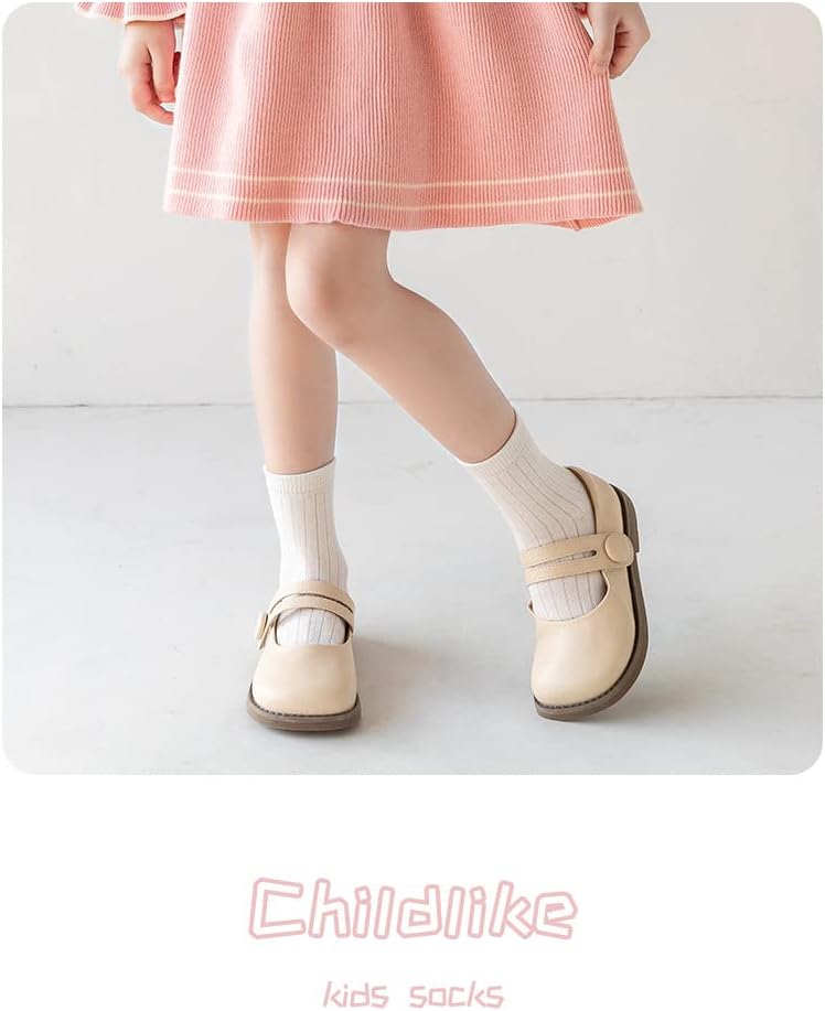 Toptim Kids Girl Crew Socks Colorful Lightweight Cotton Casual Sock - Image 4