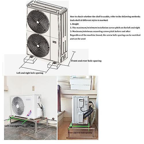 Wspornik klimatyzatora Zewnętrzny wspornik montażowy klimatyzatora Mini Split Air Conditioners System pompy ciepła Stojak naziemny, uniwersalny wspornik wspornika jednostki prądu przemiennego