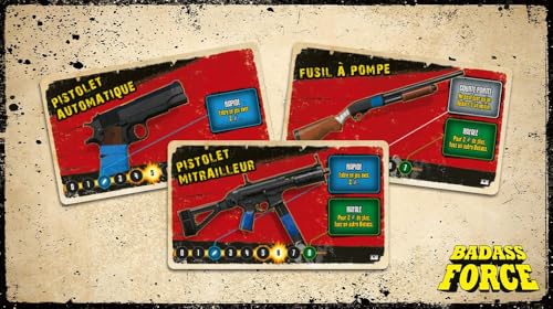 Don't Panic Games | Badass Force : version VHS | Jeu de société | À partir de 14 ans | 3-6 joueurs | 45 minutes (Version Française)
