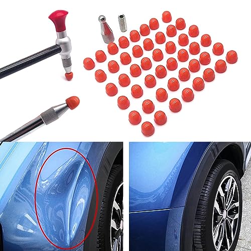 Image of 48pieces Rubber Tips for Paintless Dent Repair Hammer and Tips for Hook and Car Dent Repair Rod Removal Tips