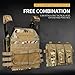 ACEXIER Tactical Triple M4 5.56 Mag Pouch Front Magazine Panel J-PC 2.0 A.VS Detachable Flap Vest Hook and Loop AEG Paintball Accessories (CP)