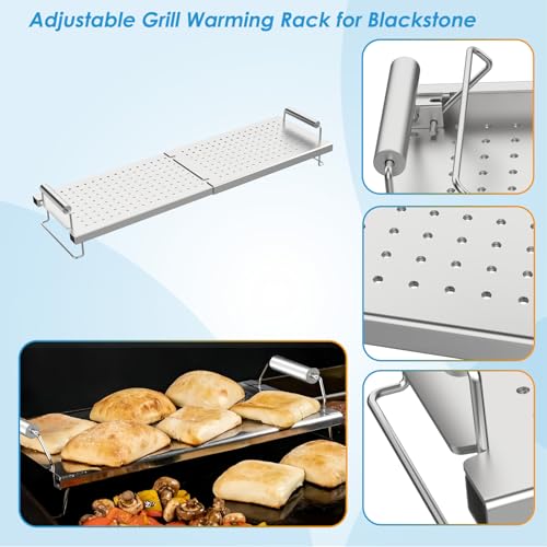 Image of Adjustable Warming Rack for Blackstone Flat Top 28 36 17 22 Inch Griddle