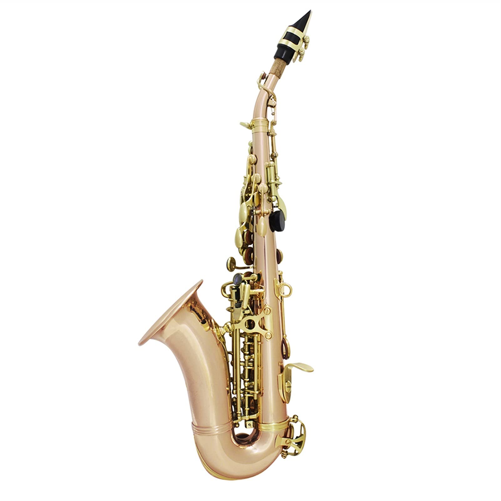 Schlüssel Typ Holzbläser Instrument Bb Sopran Saxophon Sax Phosphor Kupfer Holzblasinstrument Mit Etui Handschuhe Reinigungstuchbürste Saxophonband Mundstückbürste