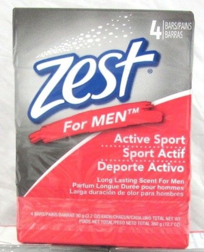 Zest Men Active Sport 4 bars 3.2oz each