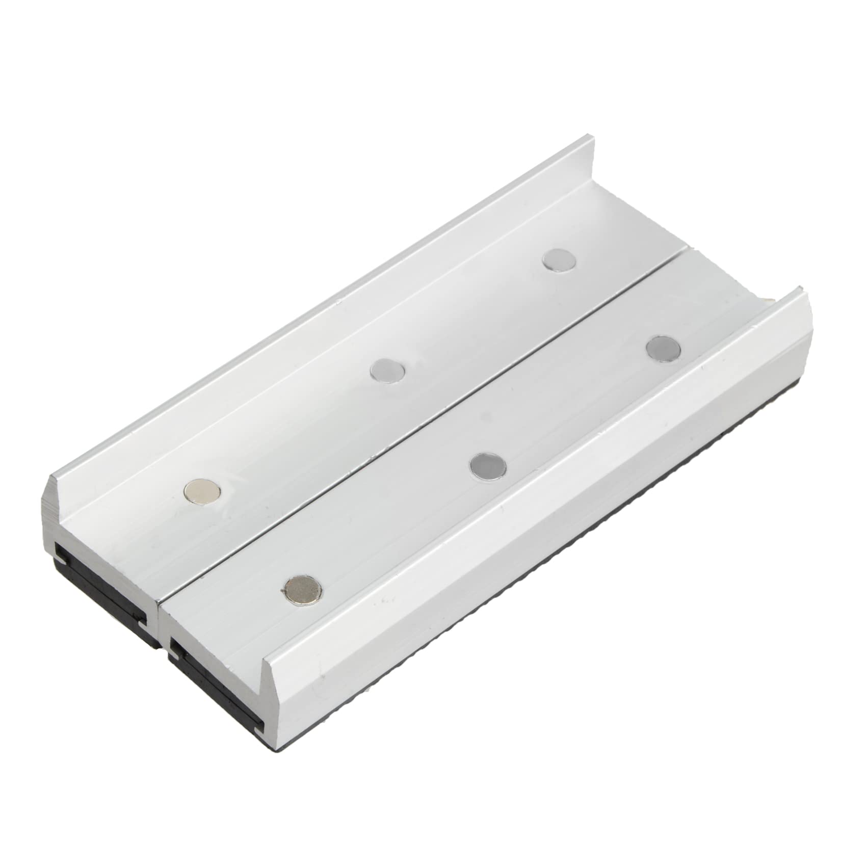 Begino 5" Magnetic Aluminum Vise Jaw Caps with Rubber Pads Covers for Woodworking(1 Pair)