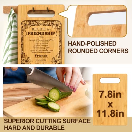 Tabla de Cortar de Bambú para Amigas: Regalo de Amistad con Frase Inspiradora para Cumpleaños y Decoración de Cocina miniatura 3
