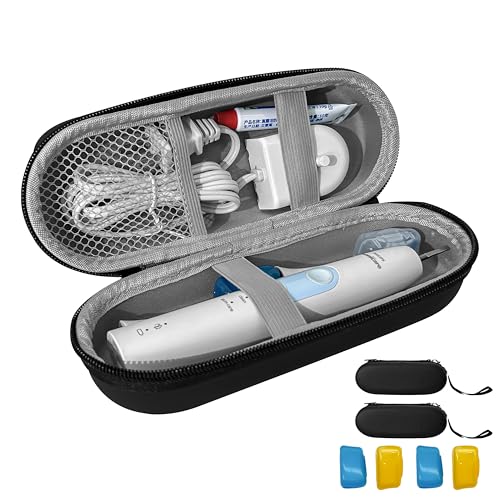 Hhverse 2 Pack Electric Toothbrush Travel Case EVA Waterproof and Durable Electric Toothbrush Case Travel with Mesh Pocket Tooth Brush Case for Business Trips School Outdoors