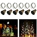 Okapia Wine Bottle Lights with Cork Solar Fairy String Copper Wire Lights Waterproof for Garden,Patio,Wedding Party Decorations 5 Pack (White)