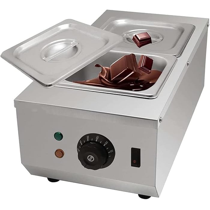 Chocolate Melting Machine Pot Melter Warmer Double Tank Bain Marie Food Warmer 1+1 LTR