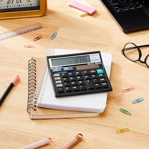 Image of Amazon Basics AB-512 12-Digit Display Basic Calculator(Black)