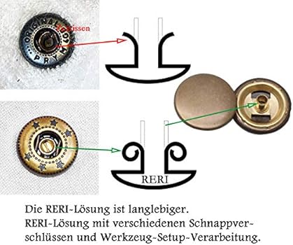 20 Set Boutons à Pression Fermetures à Pression Pas De Vêtements De Couture Bouton D'Accrochage