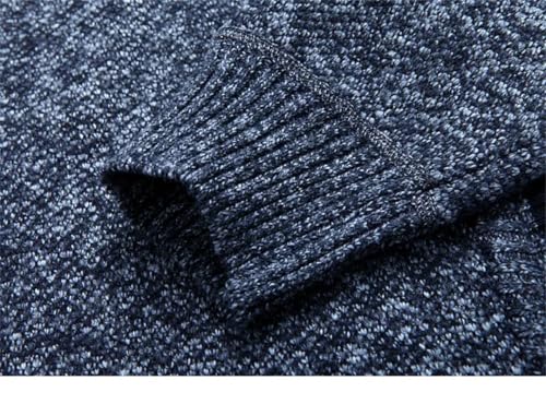 Men Cardigan Knitwear Sweatercoat Stand Collar Long Sleeve Zipper Sweaters3