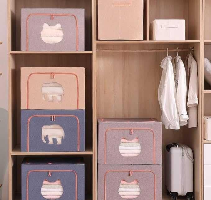Scatole portaoggetti, Sacchi per trasloco, Borse per riporre Vestiti, Organizer, Coperte, organizzazione e smistamento di Vestiti, scatole portaoggetti sotto Il Letto, co,E-40 * 30 * 20cm