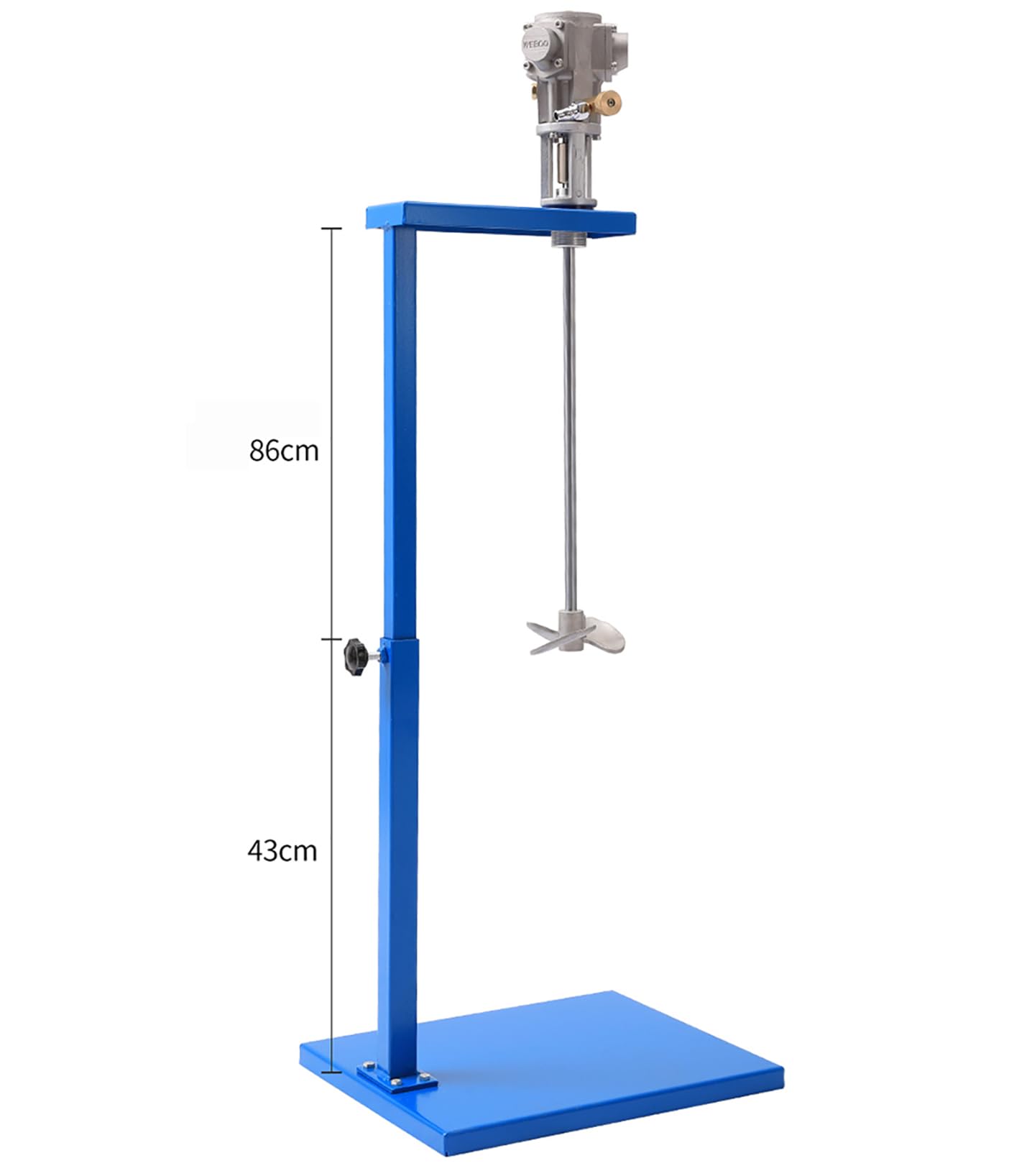 Mezclador de pintura neumático para tanques de 5 a 20 galones, agitación automática con motor de aire de 1/8 HP, resuelve problemas de mezcla manual en entornos industriales y de bricolaje